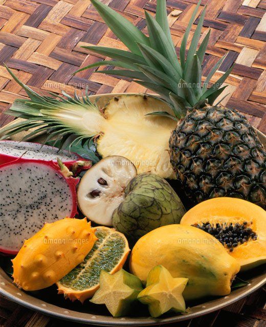 トロピカルフルーツ集合 の写真素材 イラスト素材 アマナイメージズ トロピカルフルーツ集合 の写真素材 イラスト素材 アマナイメージズ