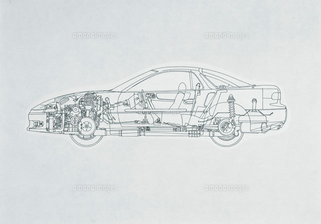 車の構図 イラスト の写真素材 イラスト素材 アマナイメージズ