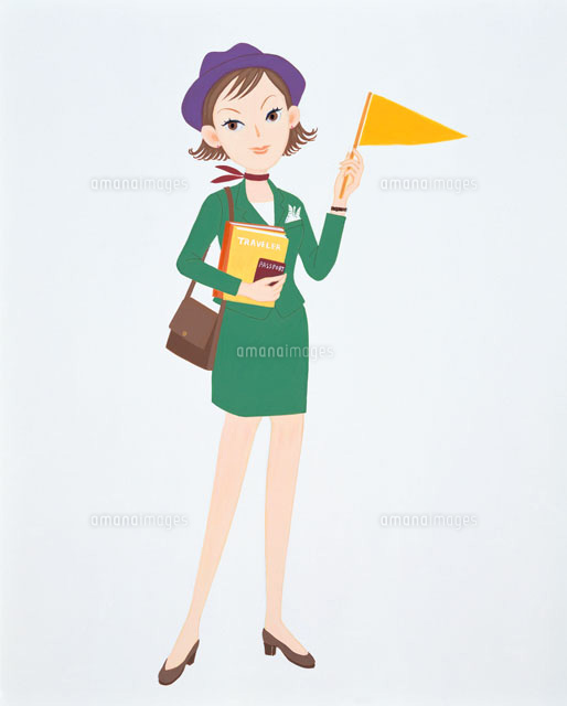 ガイドさんイラスト の写真素材 イラスト素材 アマナイメージズ