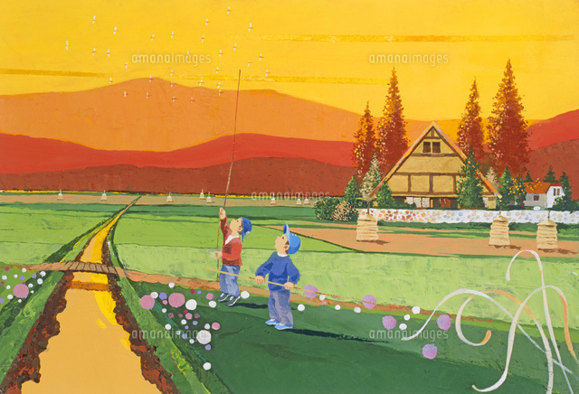 田舎の風景 デジタルアート 田舎の風景 デジタルアート - メルカリ