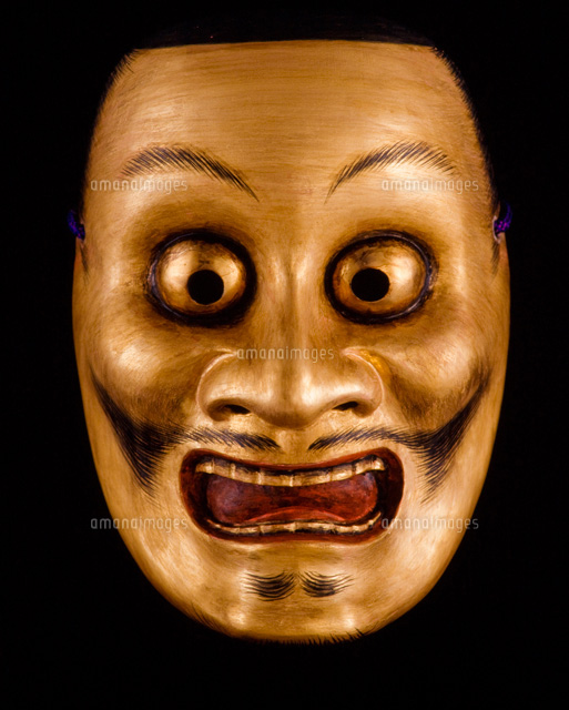 能面 泥小飛出（でいことびで）[22806000082]の写真・イラスト素材