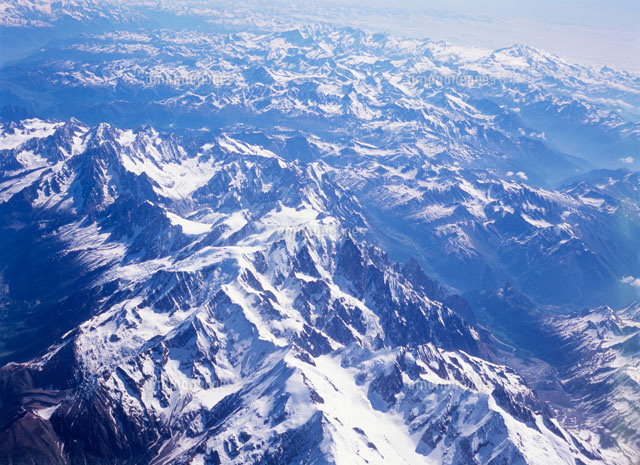 モンブラン上空からモンテ・ローザ[25198016264]の写真・イラスト素材