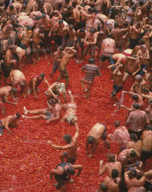 トマト祭[25826008298]の写真・イラスト素材｜アマナイメージズ