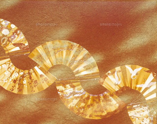 和紙とせんす の写真素材 イラスト素材 アマナイメージズ