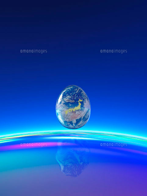 卵型の地球 CG[28059000322]の写真・イラスト素材｜アマナイメージズ