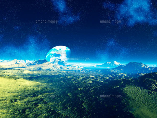 惑星から見た地球 Cg の写真素材 イラスト素材 アマナイメージズ