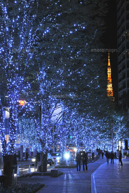 六本木ヒルズのクリスマスイルミネーション の写真素材 イラスト素材 アマナイメージズ