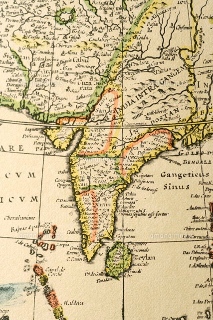 インドの古地図 の写真素材 イラスト素材 アマナイメージズ