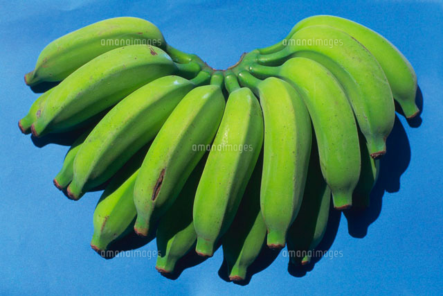 青いバナナ の写真素材 イラスト素材 アマナイメージズ