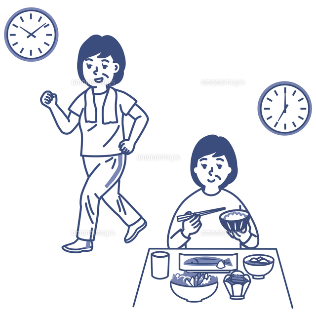 規則正しい生活をする高齢女性 の写真素材 イラスト素材 アマナイメージズ