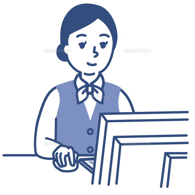 パソコンを操作する事務の女性 の写真素材 イラスト素材 アマナイメージズ パソコンを操作する事務の女性 の写真素材 イラスト素材 アマナイメージズ