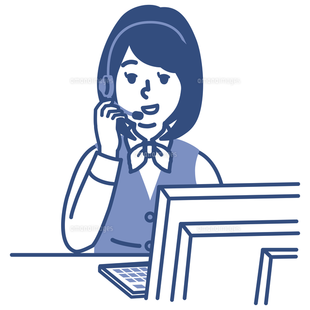テレアポの女性 の写真素材 イラスト素材 アマナイメージズ