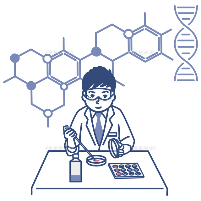 研究をする男性 の写真素材 イラスト素材 アマナイメージズ