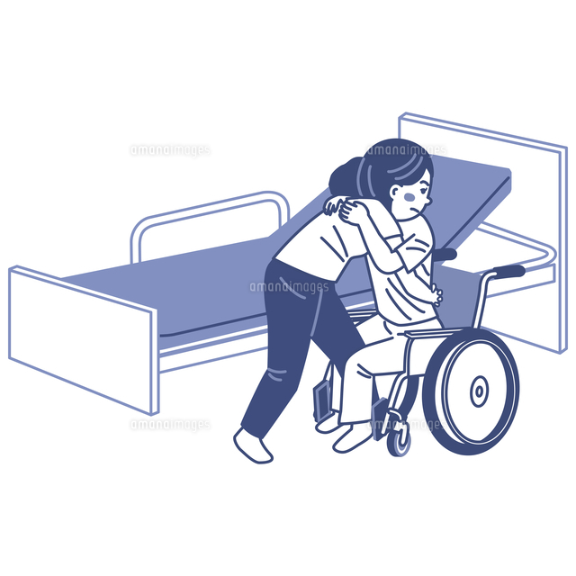 移動を手伝うヘルパー の写真素材 イラスト素材 アマナイメージズ