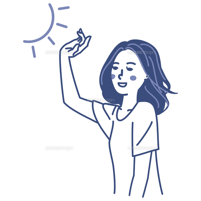 日差しと女性 の写真素材 イラスト素材 アマナイメージズ