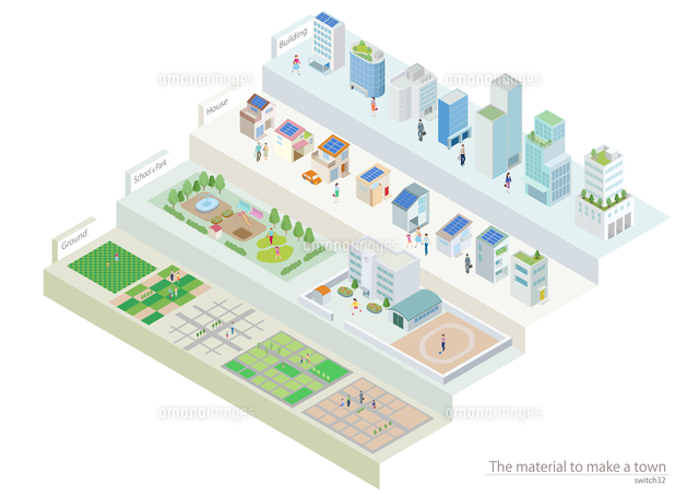 町づくりパーツ の写真素材 イラスト素材 アマナイメージズ