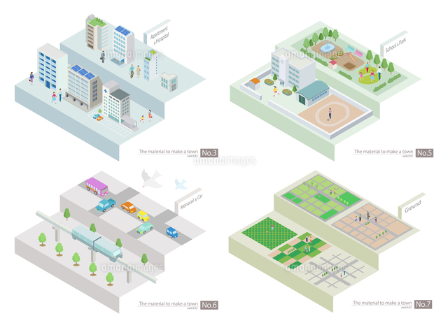 町づくりパーツ の写真素材 イラスト素材 アマナイメージズ