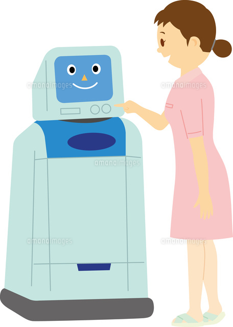 病院内自律搬送ロボット の写真素材 イラスト素材 アマナイメージズ