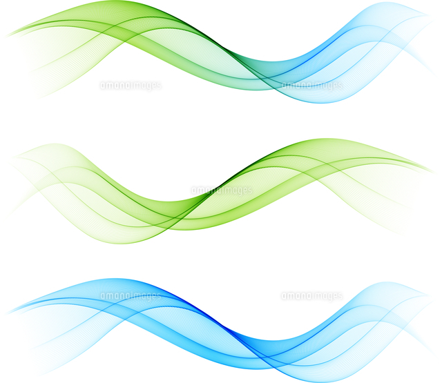 Set Of Color Wave Color Wave の写真素材 イラスト素材 アマナイメージズ