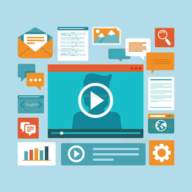 Vector E Learning Concept In Flat Style Digital Content And Online Webinar Icons の写真素材 イラスト素材 アマナイメージズ Vector E Learning Concept In Flat Style Digital Content And Online Webinar Icons の写真素材 イラスト素材 アマナイメージズ