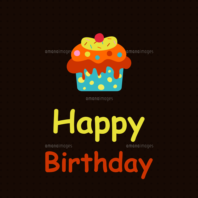 Happy Birthday With A Pie A Vector Illustration の写真素材 イラスト素材 アマナイメージズ