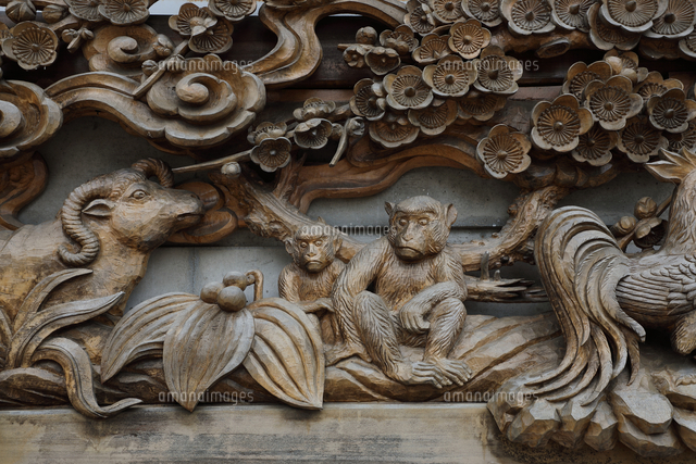 ◇越中井波彫刻 木彫 大型額 鳥の図 黒柿 題名 作者不明Y4-1209-③◇ ◇越中井波彫刻 木彫 大型額 鳥の図 黒柿 題名 作者不明Y4-1209-③