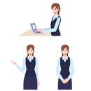 案内 オペレーター インカム 受付 ビジネス イラストのイラスト素材 アマナイメージズ