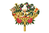 招き丑の熊手 の写真素材 イラスト素材 アマナイメージズ