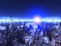 未来都市のイラスト素材 アマナイメージズ