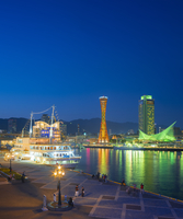 兵庫県 神戸市 自然 風景 神戸港夜景[10190001432]の写真・イラスト