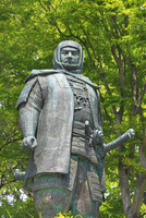 春日山城跡・上杉謙信公銅像[10769000022]の写真・イラスト素材