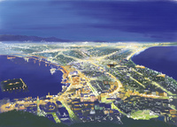 函館山からのぞむ壮大で美しい夜景[10822000034]の写真・イラスト素材