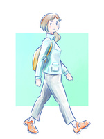 1人 女の子のイラスト素材 アマナイメージズ