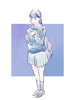 スマホを見る青い制服の女の子 の写真素材 イラスト素材 アマナイメージズ スマホを見る青い制服の女の子 の写真素材 イラスト素材 アマナイメージズ