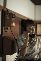 古民家 - デルビル磁石式壁掛電話機[11007076886]の写真・イラスト素材