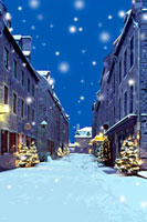 夢見る街並み〜冬〜 シーグラス／天然石／フレームアート／クリスマス／冬／風景 夢見る街並み〜冬〜 シーグラス／天然石／フレームアート