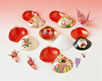 【U421】京紅　舞妓　貝殻　貝合わせ　南天？ 25846001786.jpg