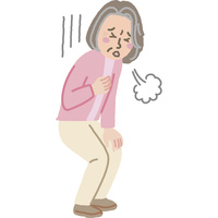 息切れしている高齢女性 の写真素材 イラスト素材 アマナイメージズ