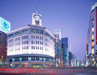 No.493 and 526 油絵/風景/街景/東京/銀座 No.493 and 526 油絵/風景/街景/東京/銀座 雨の銀座/東京夜景｜都