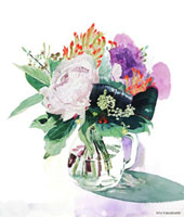 水彩画　葉牡丹　F6 Fantastic painting of ornamental cabbage - YouTube