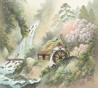 y*e様 風景画 水彩画 山と小屋 y*e様 風景画 水彩画 山と小屋 y*e様 風景画