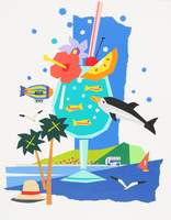 南国風のカクテルジュースと夏イメージ の写真素材 イラスト素材 アマナイメージズ