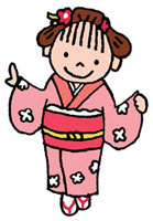着物を着ている女の子 の写真素材 イラスト素材 アマナイメージズ