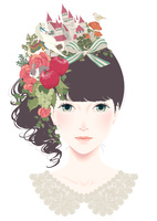 女性 おしゃれ 大人のイラスト素材 アマナイメージズ