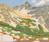 槍ヶ岳図 風景画[20076001229]の写真・イラスト素材｜アマナイメージズ