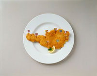 Wiener Schnitzel in shape of Austria[22199032418]の写真・イラスト