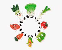 似顔絵　B4 9名様　野菜　らー 野菜のキャラクターの集合[22497000172]の写真・イラスト素材｜アマナ